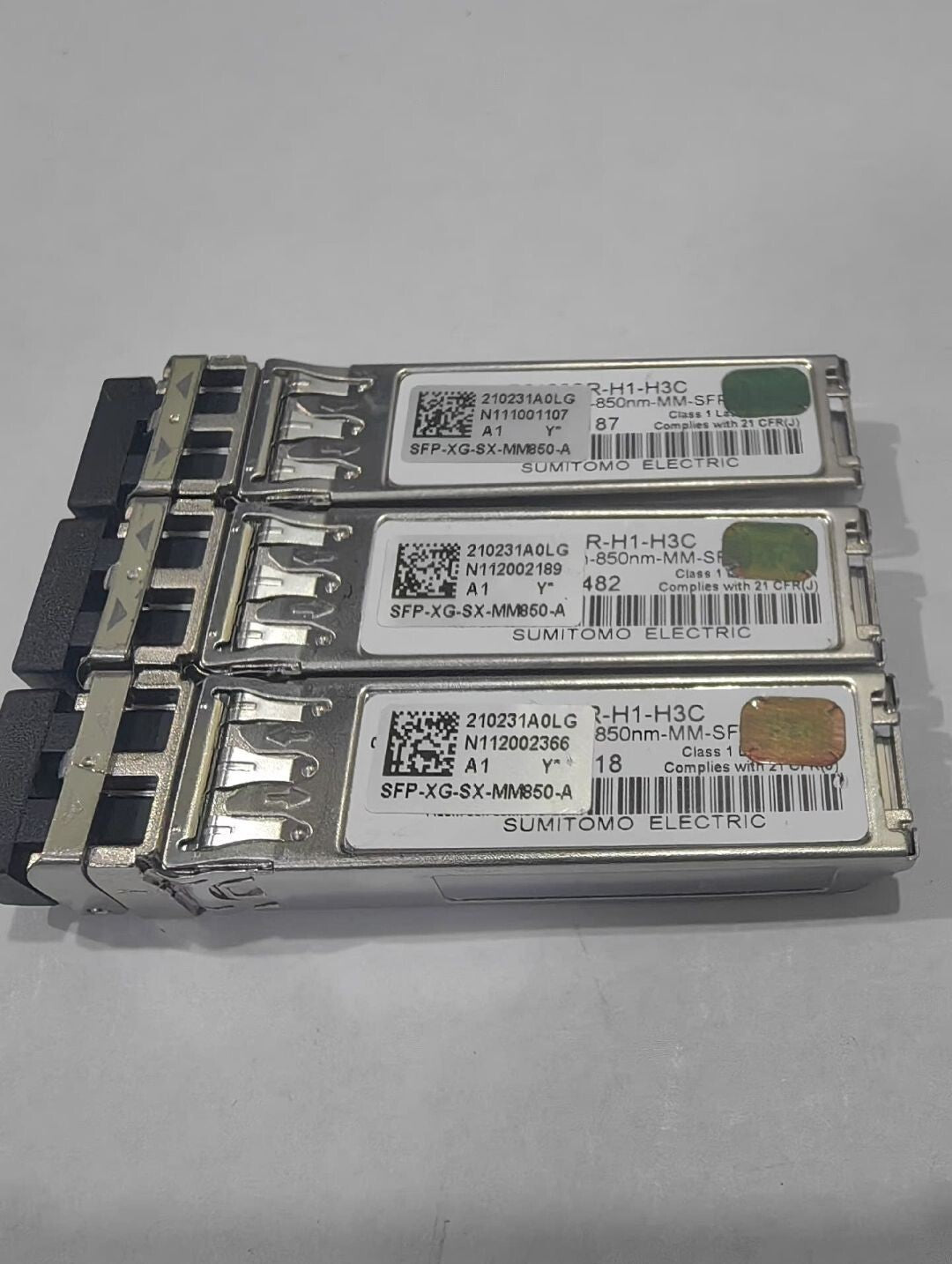 4pcs SFP-XG-SX-MM850-A Finisar H3C 10G MMF 850nm 300m SFP Transceiver Module