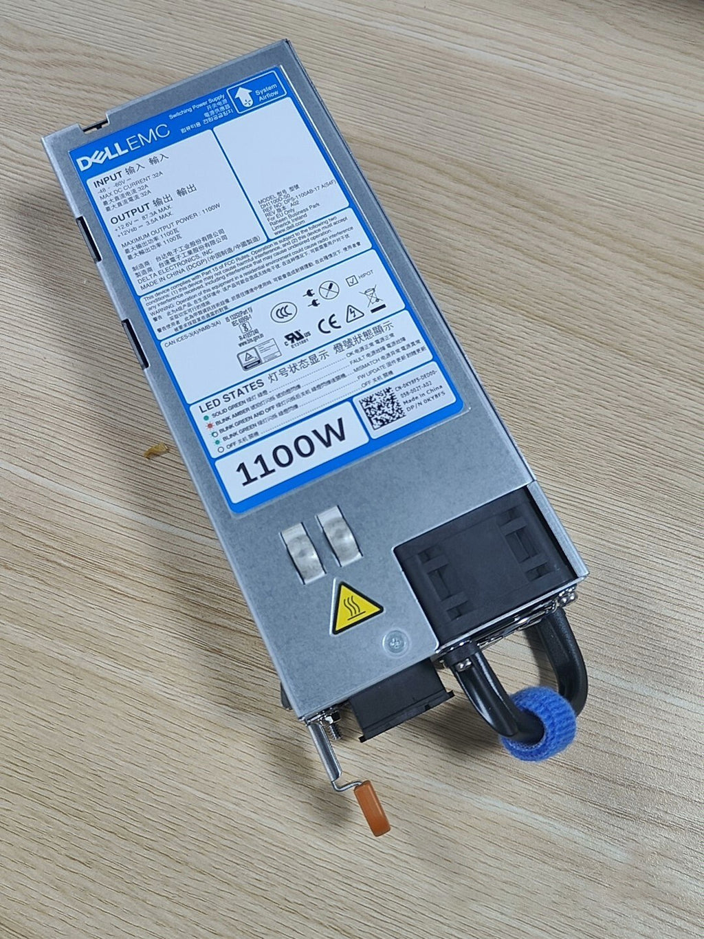 Fuente de alimentación conmutada Dell DH1100D-S0 DPS-1100AB-17 A 1100W 0KY8F5 PARA R7525