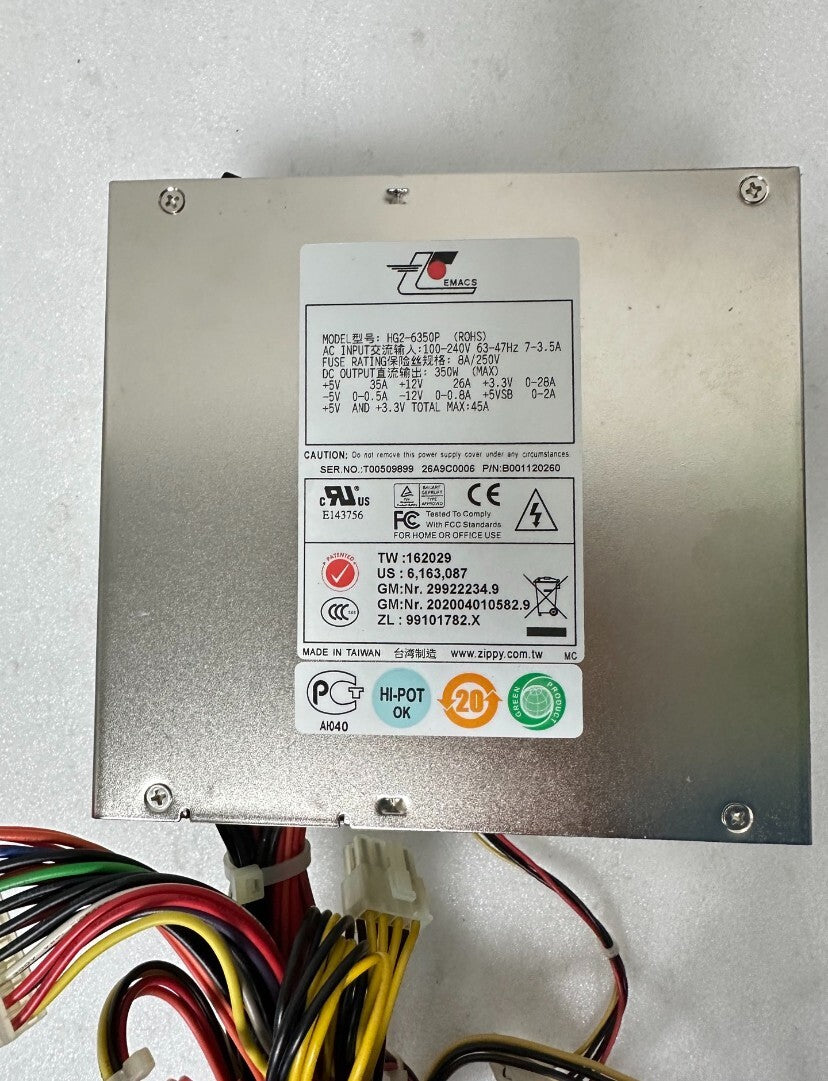 1 ud. Fuente de alimentación conmutada para servidor Zippy EMACS HG2-6350P 100-240 V 7-3,5 A