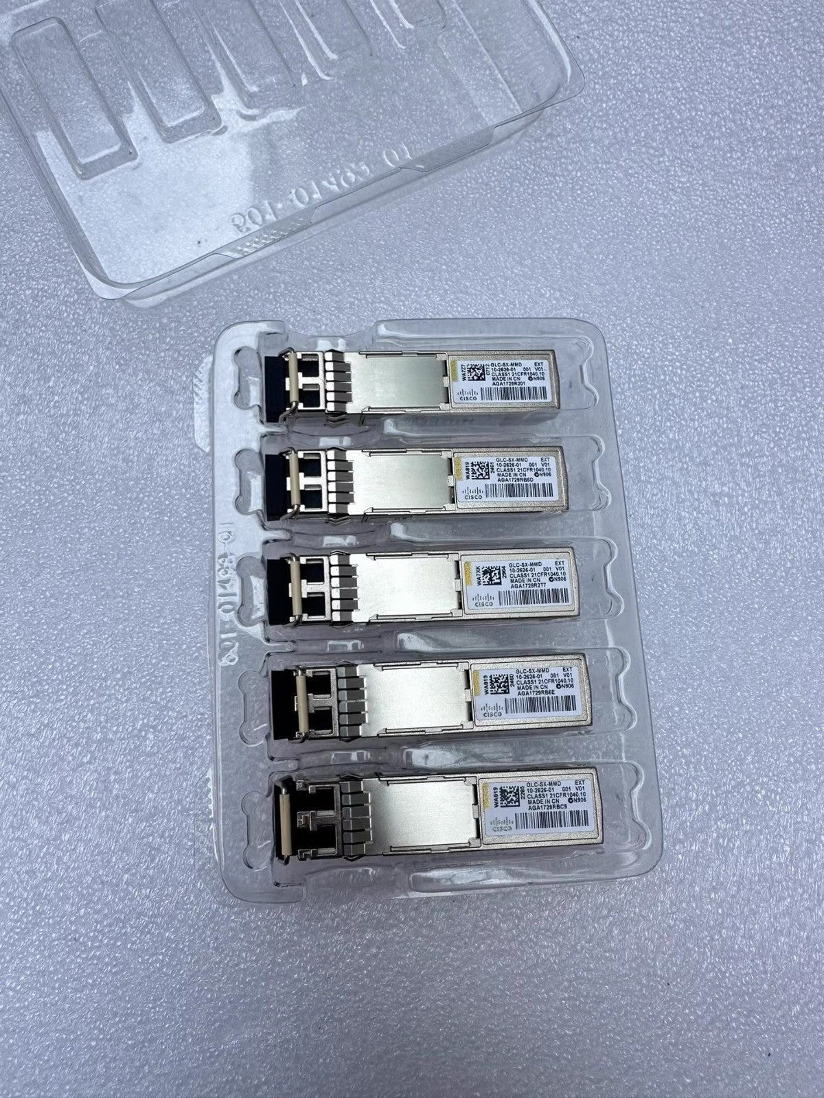Lot of 5 Genuine CISCO GLC-SX-MMD 10-2626-01 SX MMD SFP MMF 850nm Transceiver