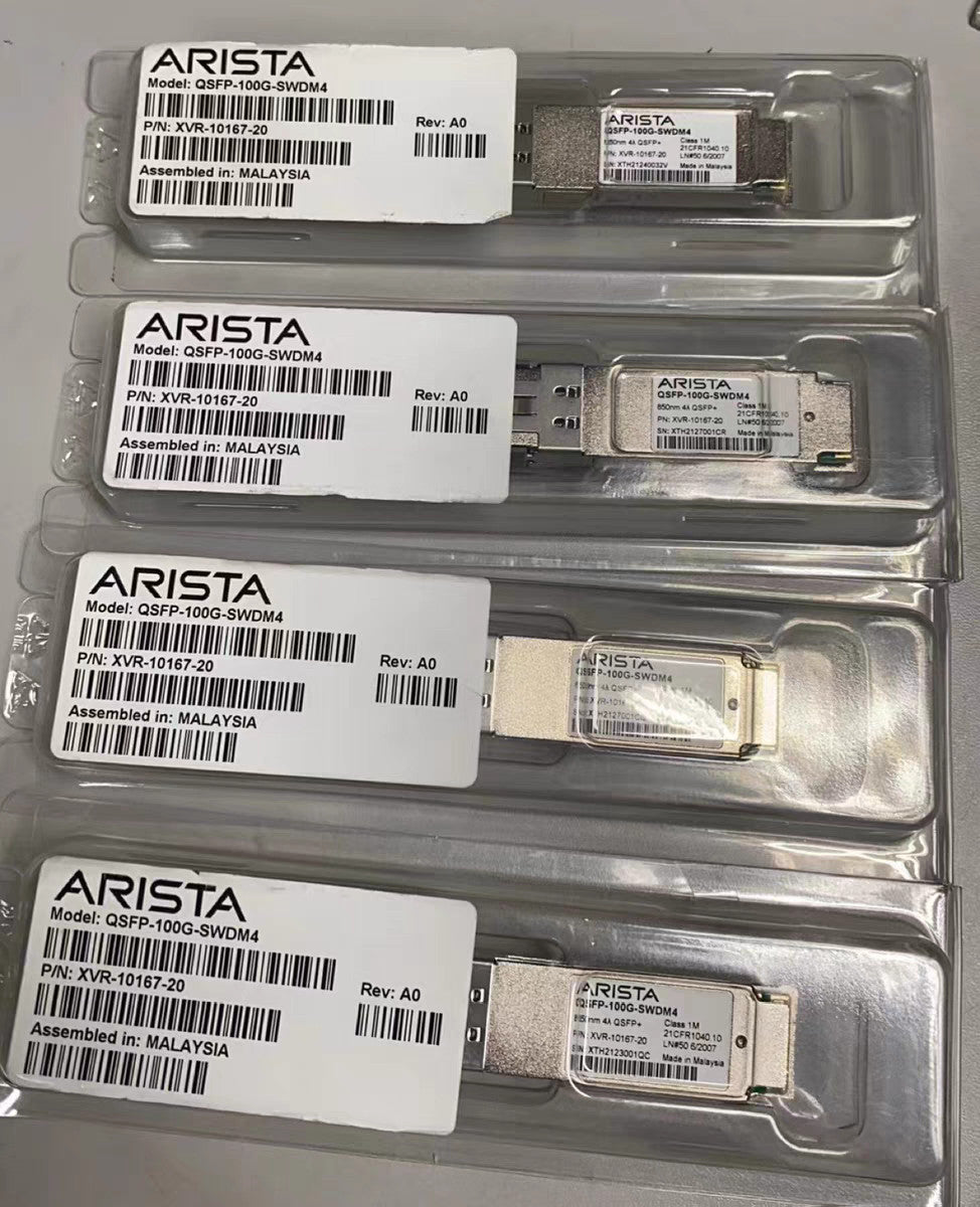 1pcs Arista QSFP-100G-SWDM4 XVR-10167-20 QSFP28 SWDM4 100m LC MMF Transceiver
