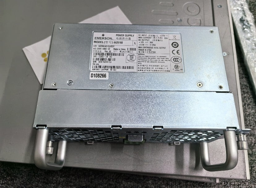 1 unidad. Fuente de alimentación de CC Cisco ASR1002-24V-PWR-DC usada para el router ASR 1002, probada