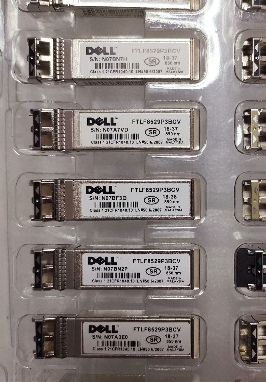 1pcs Genuine Dell FTLF8529P3BCV | 16GFC MMF 850nm VCSEL SFP+ Transceiver Module