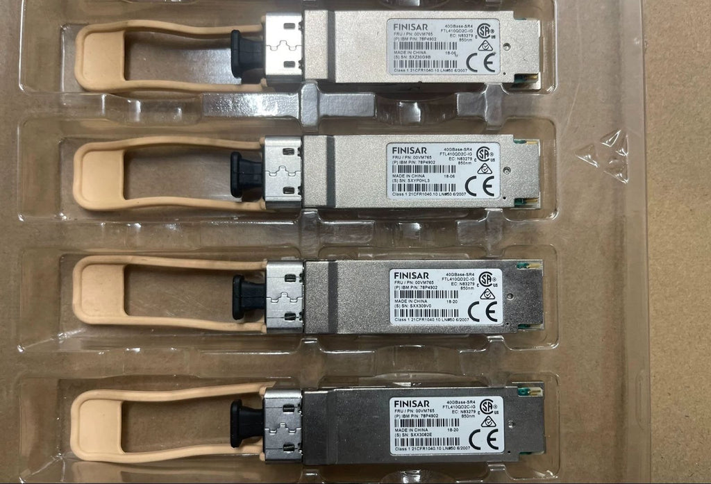 2pcs Finisar FTL410QD2C-IG IBM 78P4902 40Gbase-SR4 850nm 300M QFSP28 Transceiver