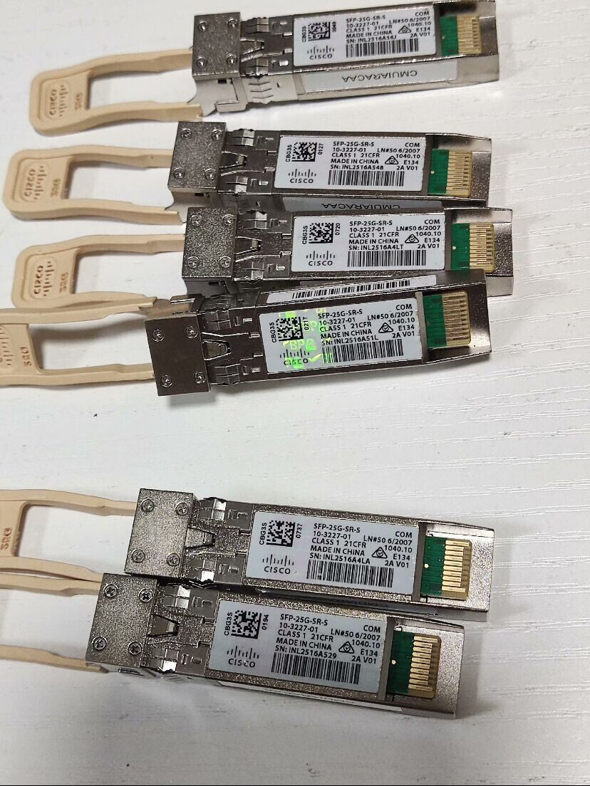 1pcs Cisco SFP-25G-SR-S 25GBASE-SR 10-3227-01 SFP28, 850nm, 100m, LC, MMF Tested