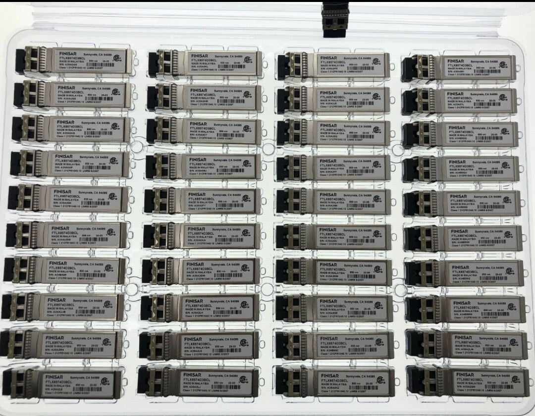 10 transceptores Finisar FTLX8574D3BCL de 10 Gb/s SR/SW SFP+