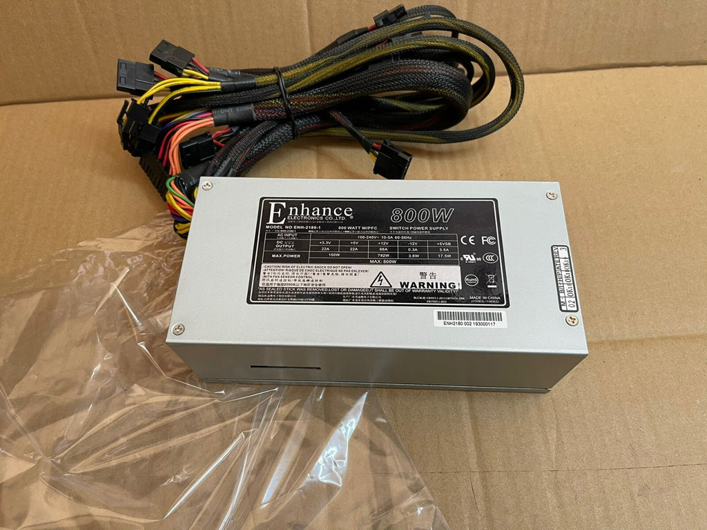 Fuente de alimentación mejorada para servidor 2U ENH-2180 800W PFC probada