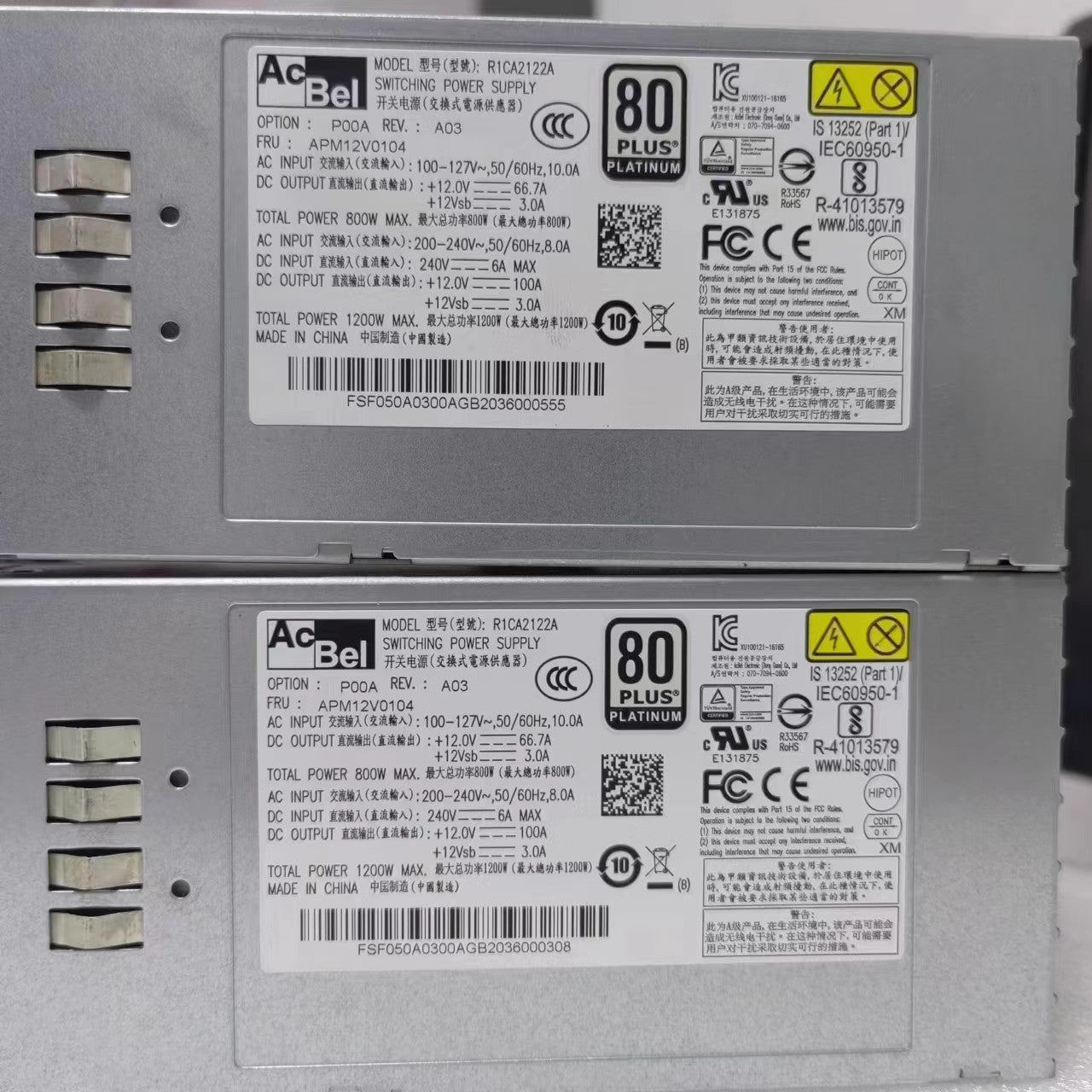 1pcs AcBel R1CA2801A 800W Power module for Server Tested