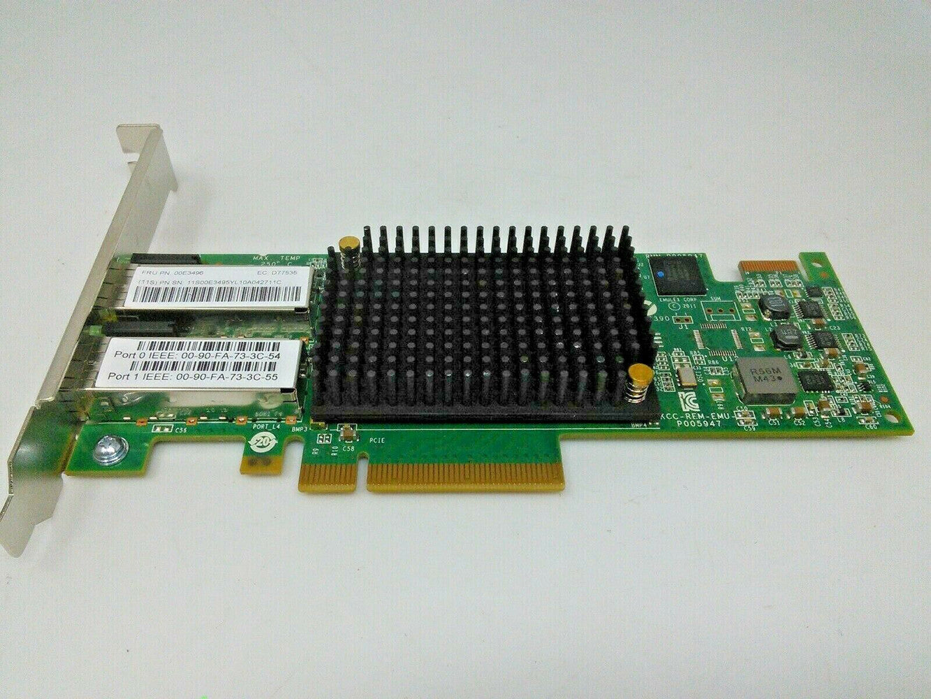 IBM 00E3496 D77535 577F 2-Port SFP+ Fiber Channel Adapter PCIe2x8 16Gbps