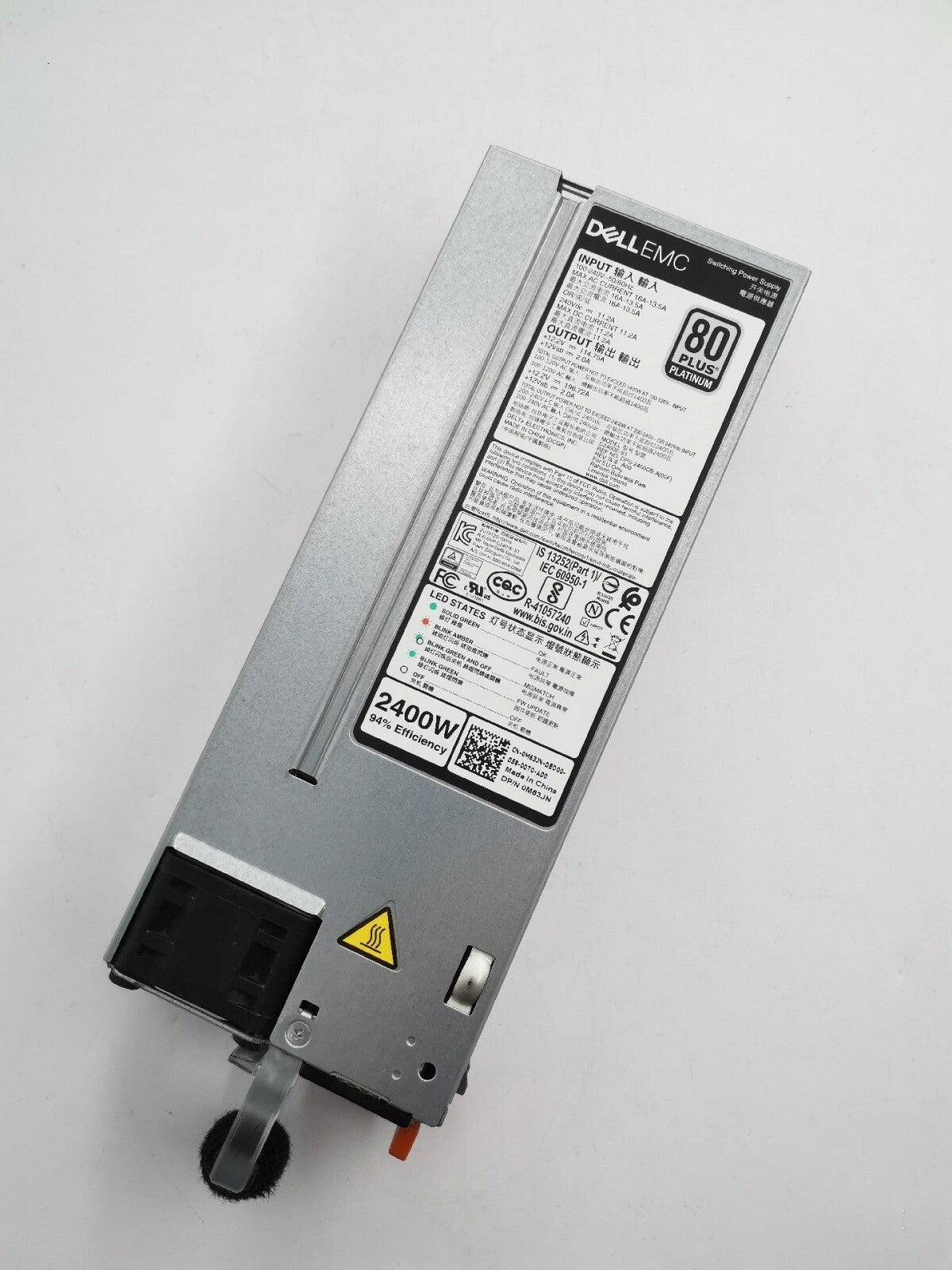 Fuente de alimentación de CA DELL 2400W D2400E-S1 DPS-2400CB 0M63JN PARA R750 R650 R6525