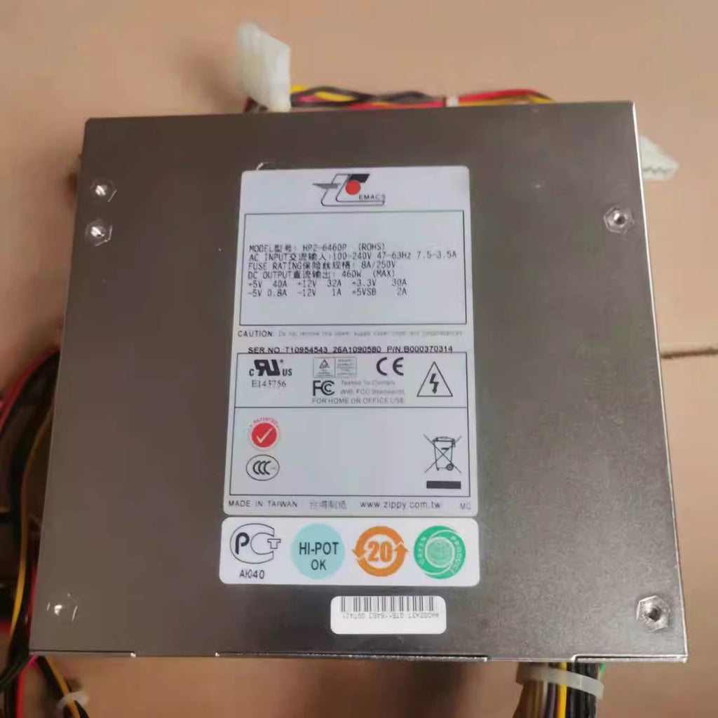 1 unidad Fuente de alimentación Zippy EMACS HP2-6460P 460W para estación de trabajo médica tipo torre