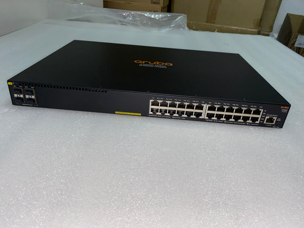 Aruba HP JL261A HPE 2930F 24G PoE+ 4SFP Gigabit Switch Tested