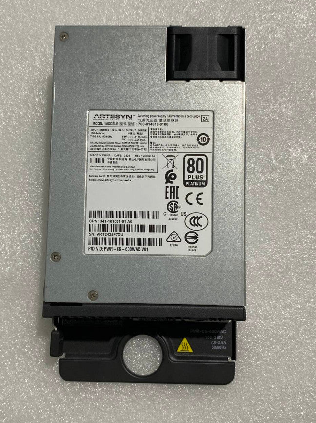 Fuente de alimentación conmutada Cisco PWR-C6-600WAC de 600 vatios para Cisco 9200