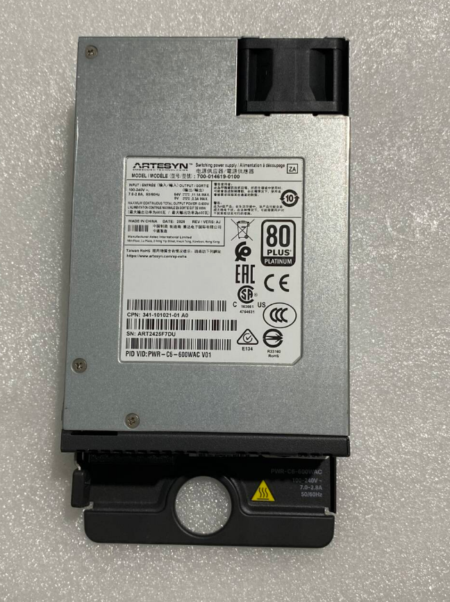 Fuente de alimentación conmutada Cisco PWR-C6-600WAC de 600 vatios para Cisco 9200