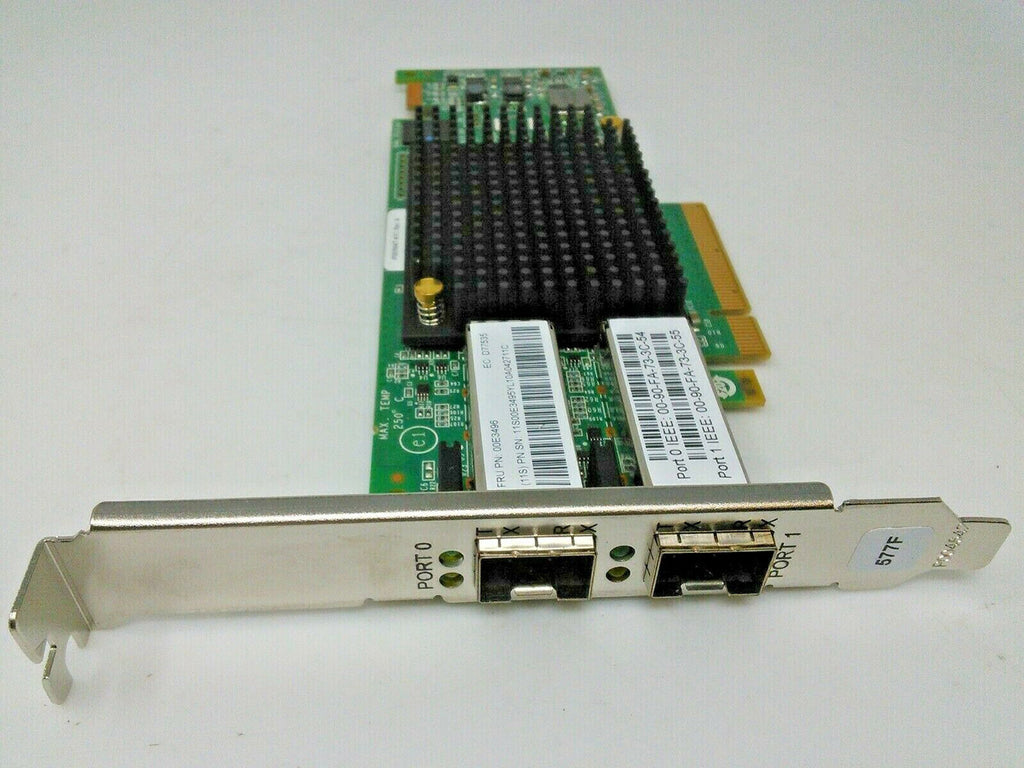 IBM 00E3496 D77535 577F 2-Port SFP+ Fiber Channel Adapter PCIe2x8 16Gbps