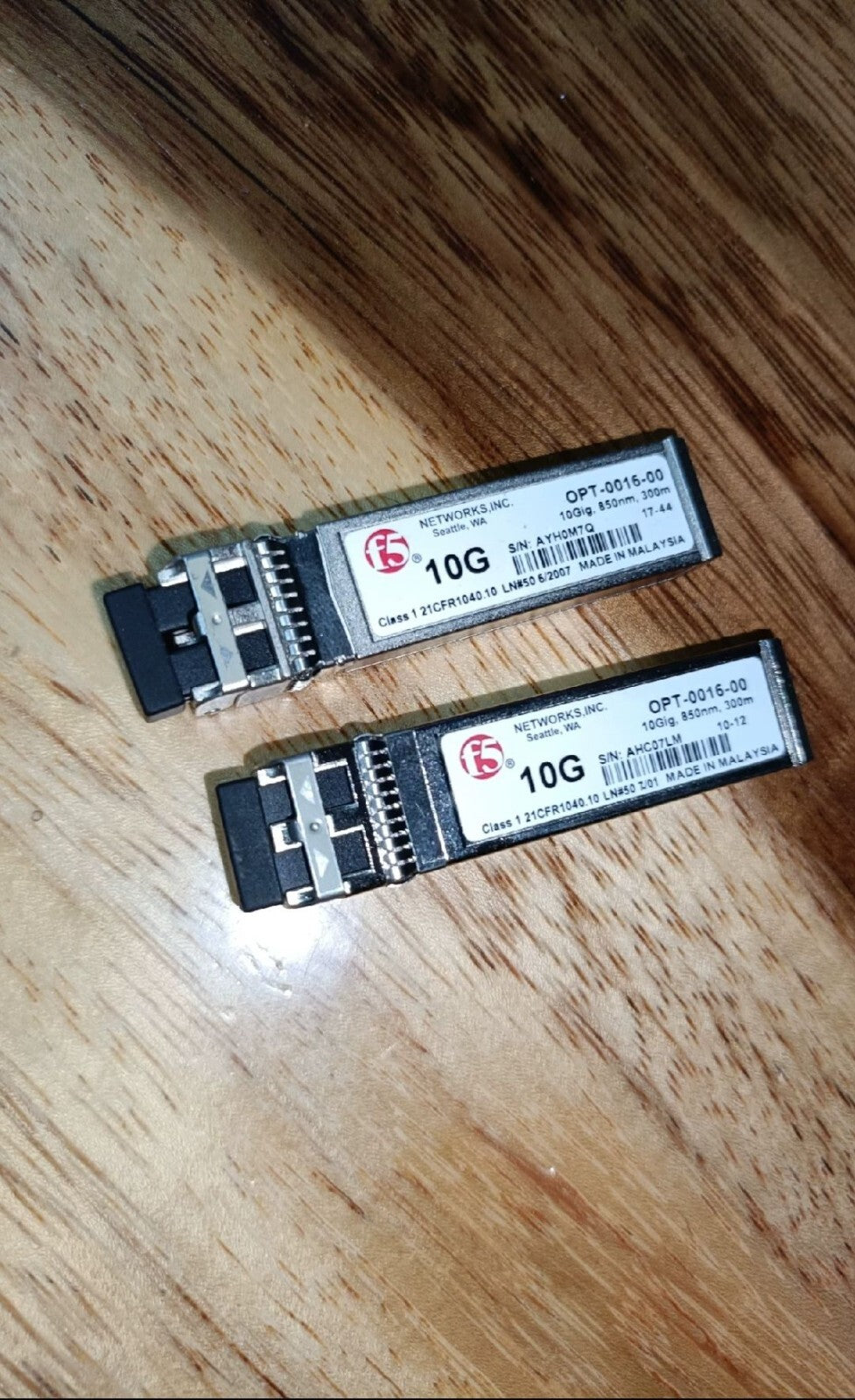 4pcs F5 Networks 10Gb OPT-0016-00 F5-UPG-SFP+-R 10GBASE-SR SFP+ Transceiver