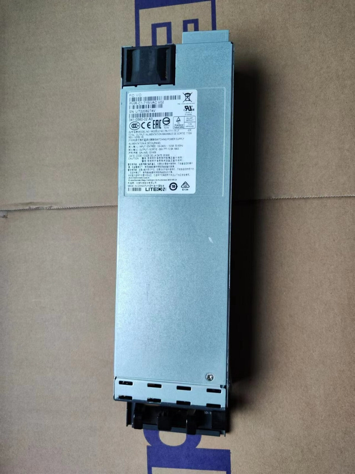 Fuente de alimentación Cisco PWR-C1-715WAC 341-0560-02 para switch 3850 probada