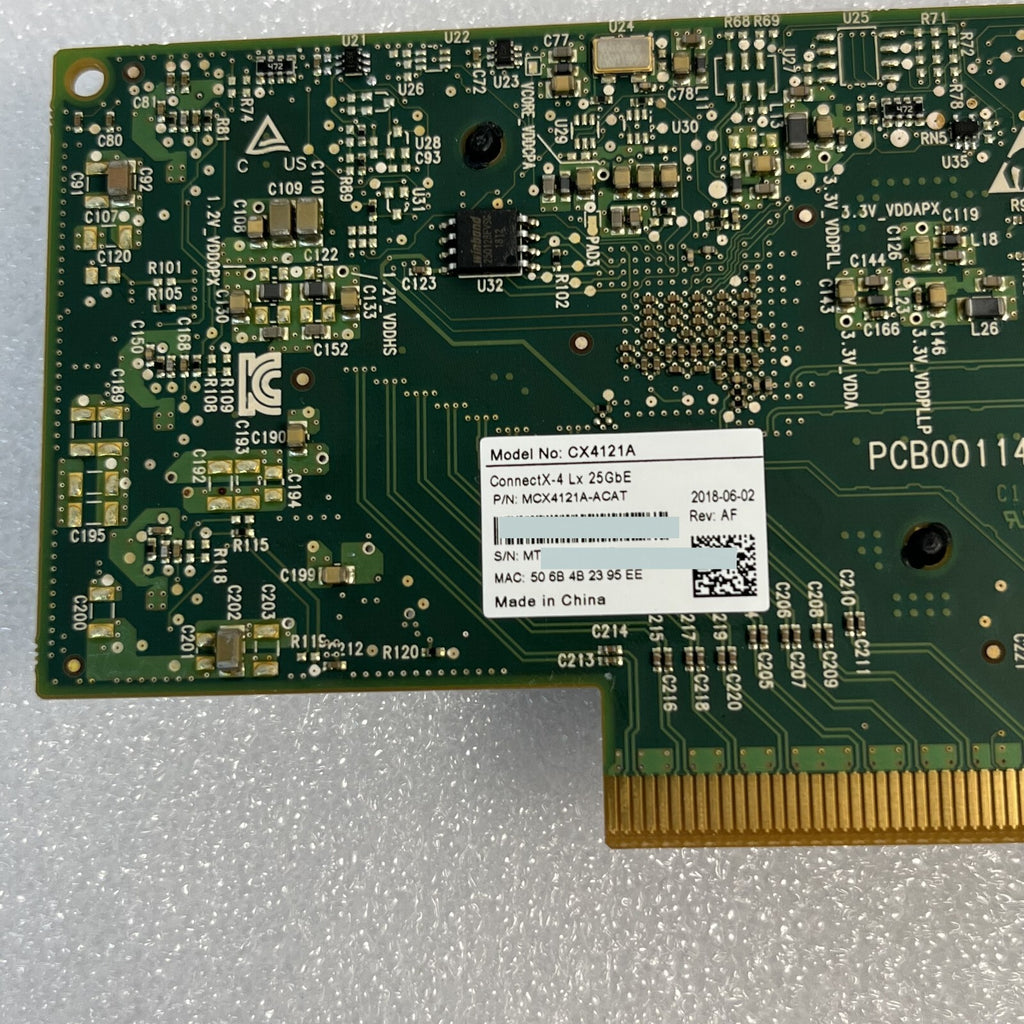 MCX4121A-ACAT CX4121A Mellanox ConnectX-4 Lx 25GbE SFP28 PCIe Ethernet Adapter