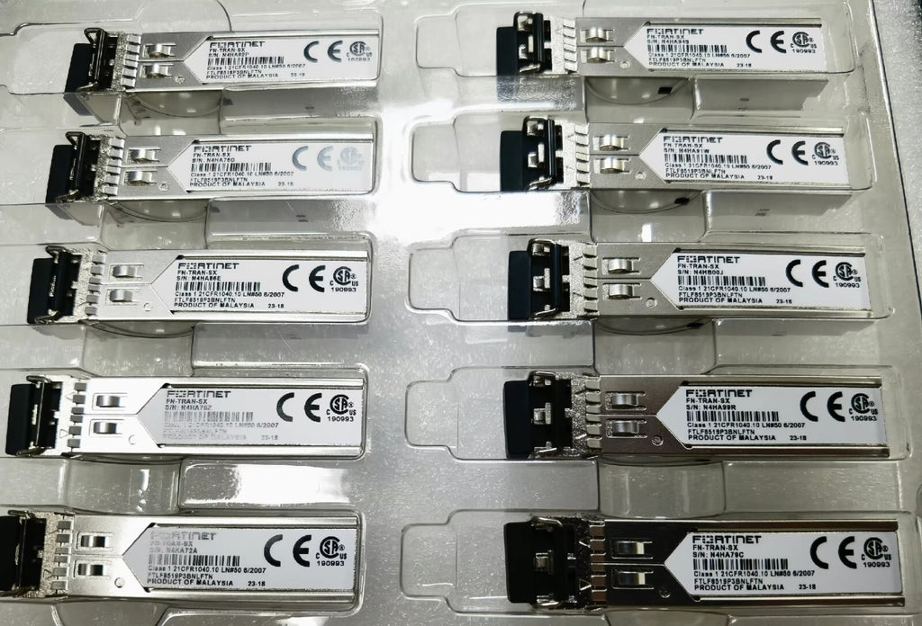 2pcs Fortinet FN-TRAN-SX 1GE 1000BASE-SX 850nm 550m LC MMF SFP Transceivers