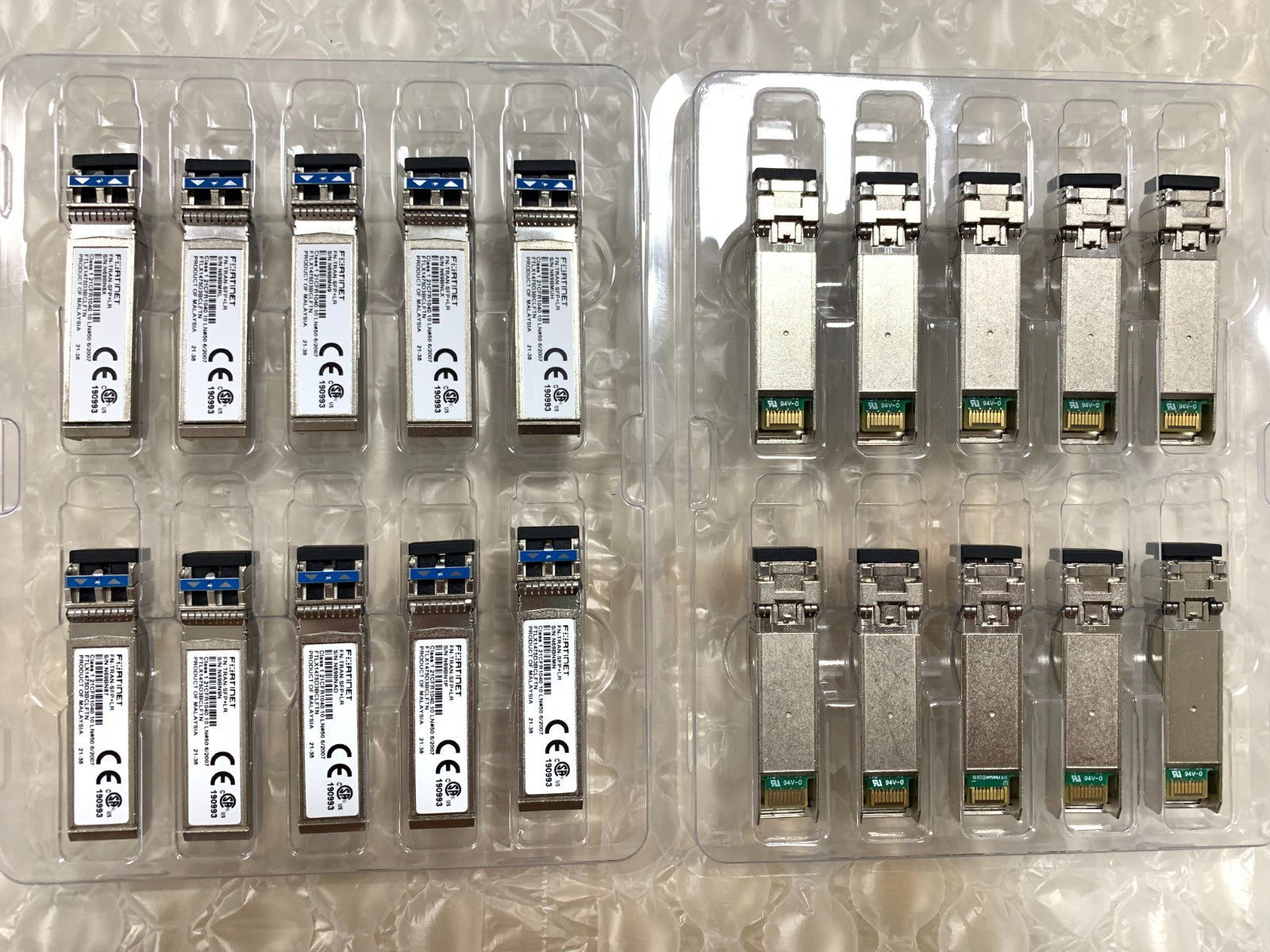 2pcs Fortinet FN-TRAN-SFP+LR 10Gb 1310nm 10km Fiber Channel Optical Transceiver
