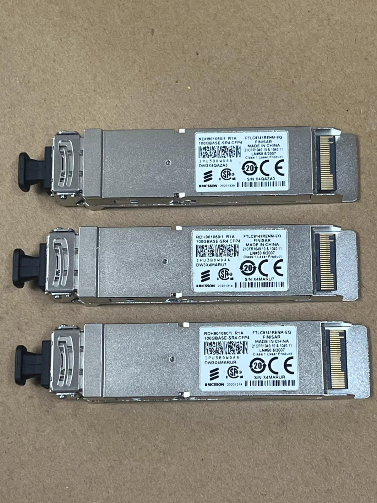 1PCS Ericsson RDH901060/1 CFP4 100GBASE-SR4 MMF 100G FTLC9141RENM-EQ IPU3BDWDAA