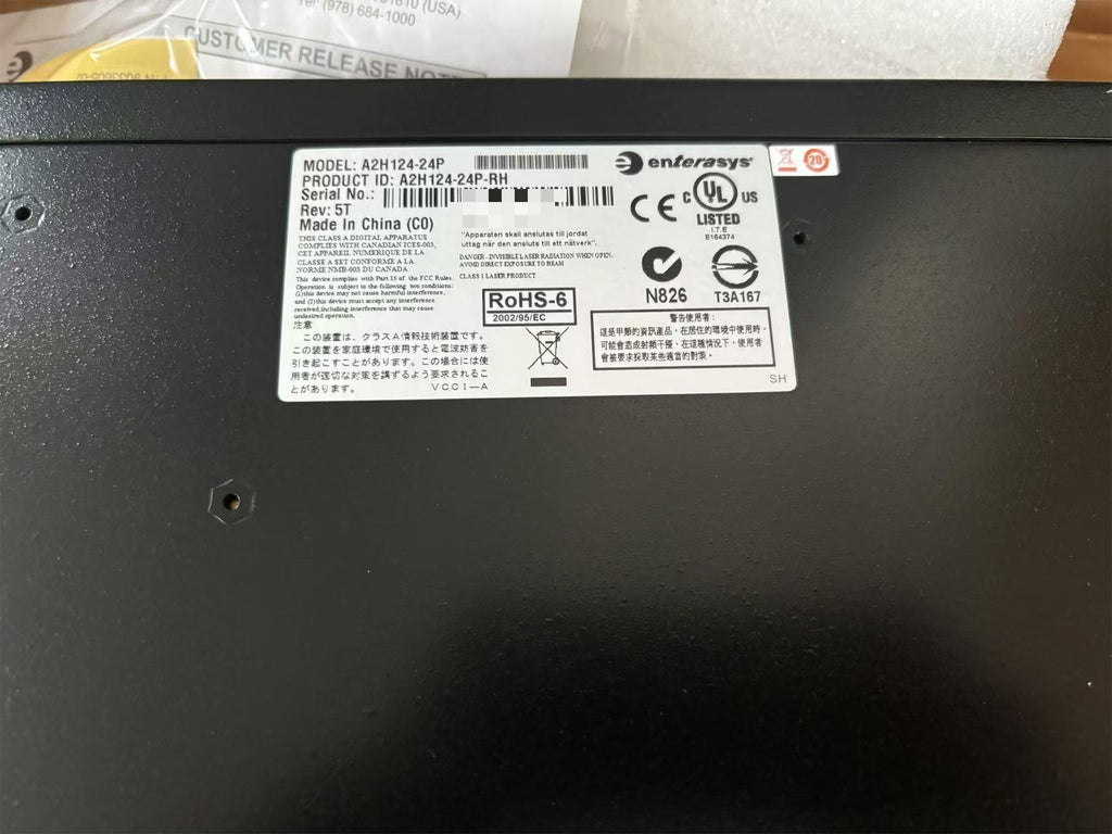 A2H124-24P Enterasys Networks 24-Ports 2 x SFP+ SecureStack A2 External Switch