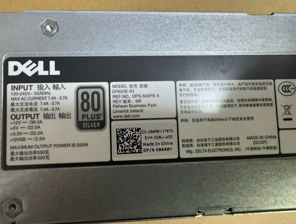 Para fuente de alimentación de servidor Dell T420 550W DH550E-S1 F550E-S0 DPS-550PB A 96R8Y 2G4WR
