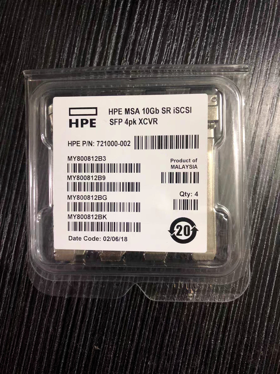 1PACK HPE C8R25B 721000-002 876144-001 Transceptor SFP+ iSCSI SW de 10 Gb MSA 2040