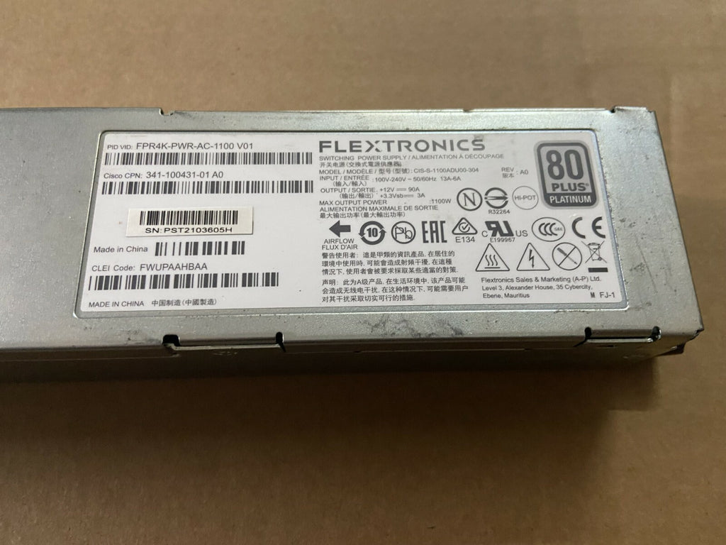 Fuente de alimentación original Cisco FPR4K-PWR-AC-1100 para FPR 4100 4200 Probado Garantía