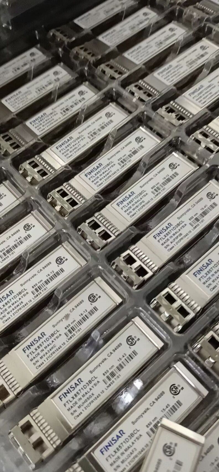 Lot of 10 FINISAR FTLX8571D3BCL 10GBASE-SR/SW 850nm Transceiver Module