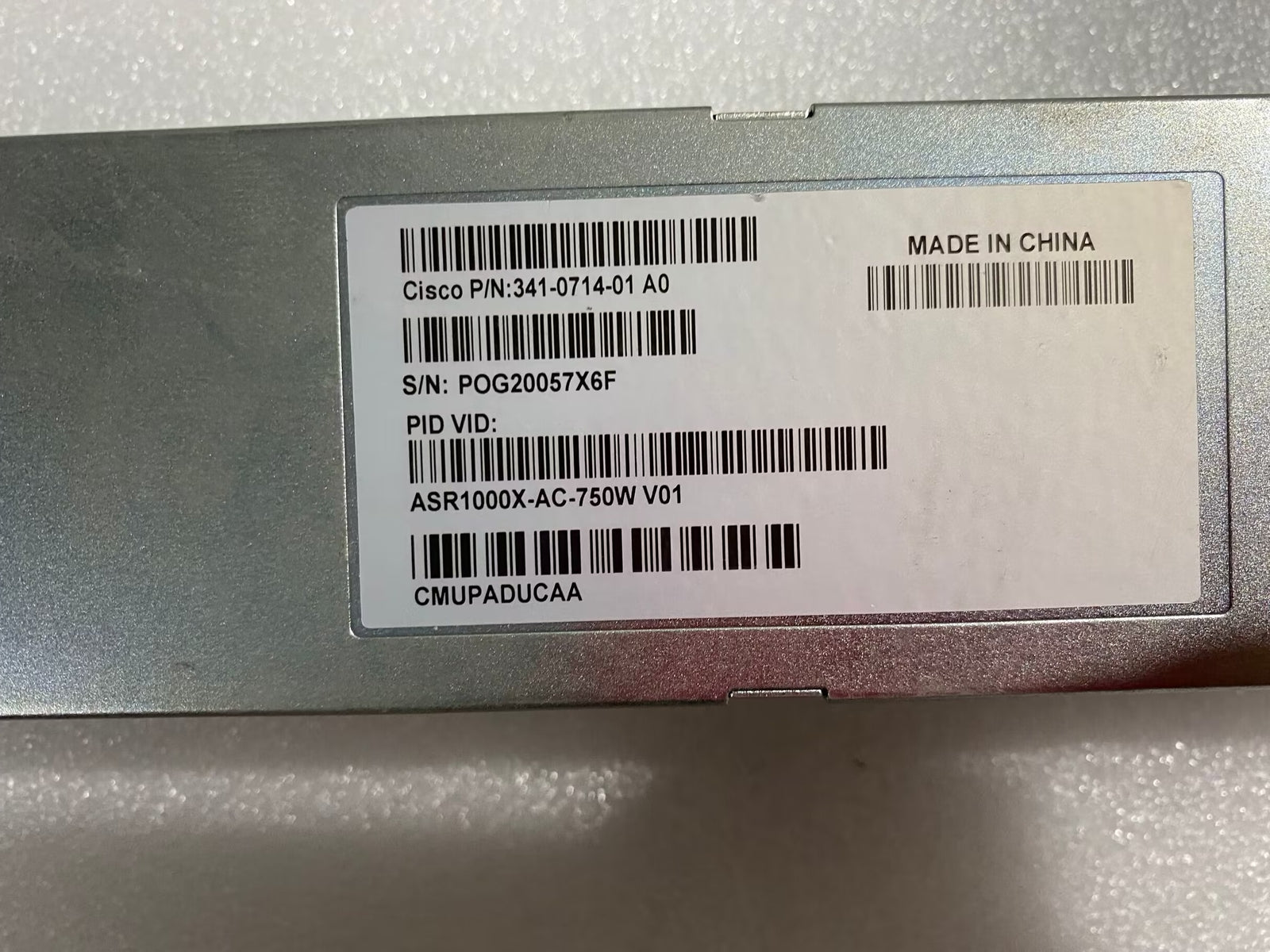 Cisco ASR1000X-AC-750W Fuente de alimentación de CA de 750W para ASR1000-HX