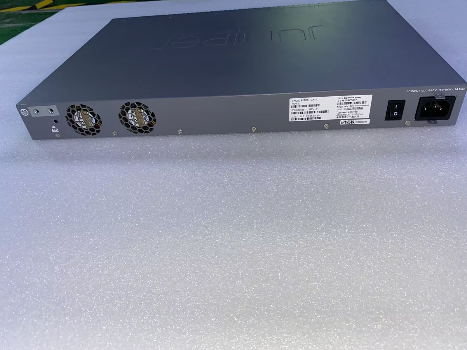 Juniper Networks MX150 Universal Router with 8x1G 2xSFP 2xSFP+ Ports Tested