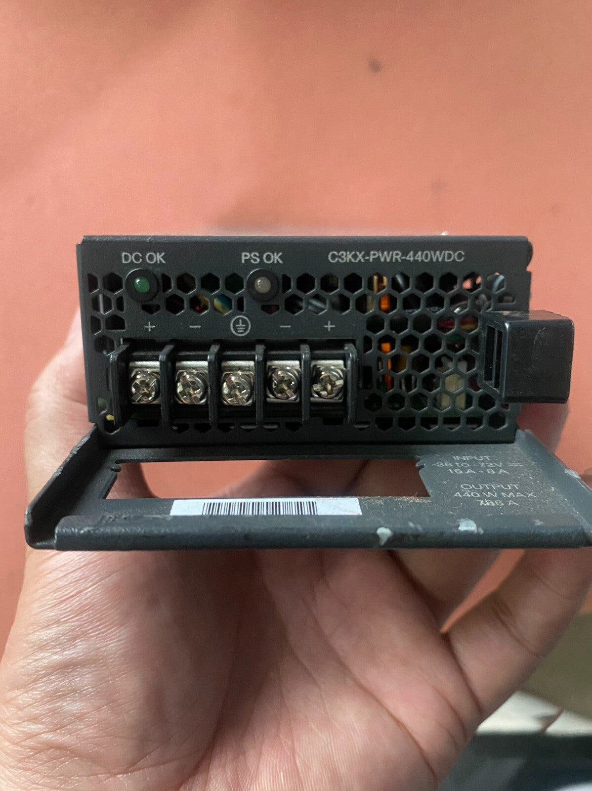 1PC Cisco C3KX-PWR-440WDC 440w DC Power Supply for Catalyst 3000 Series Switches