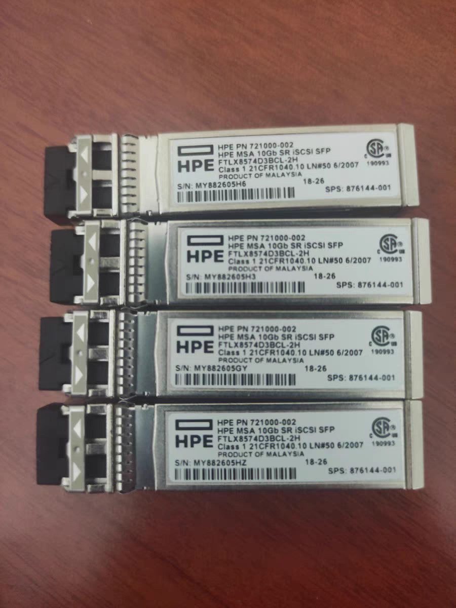 1PACK HPE C8R25B 721000-002 876144-001 Transceptor SFP+ iSCSI SW de 10 Gb MSA 2040