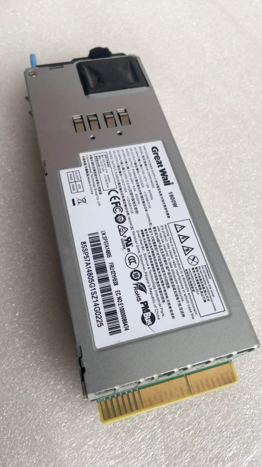 1PC Great Wall 1600w AC Power Supply - GW-CRPS1600D2 02YH538 90DAYS Warranty