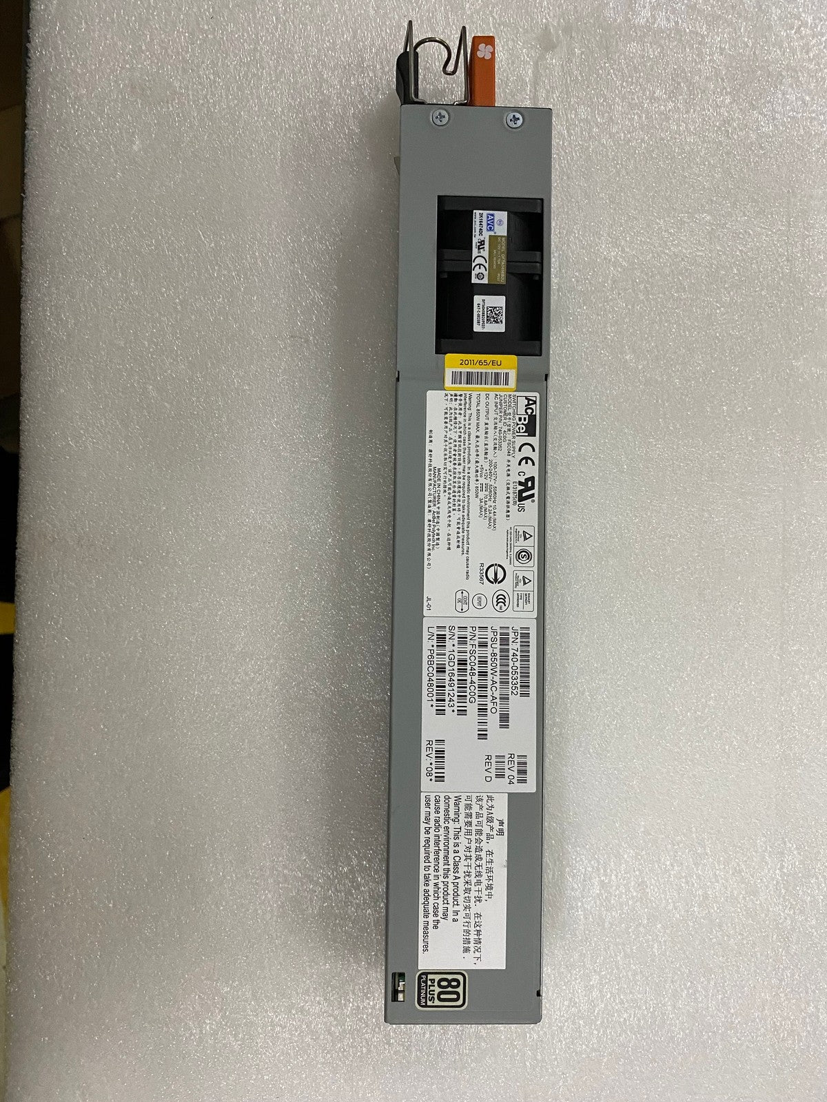 Fuente de alimentación de CA Juniper JPSU-850W-AC-AFO para QFX5100-96S QFX5200 PSU probada