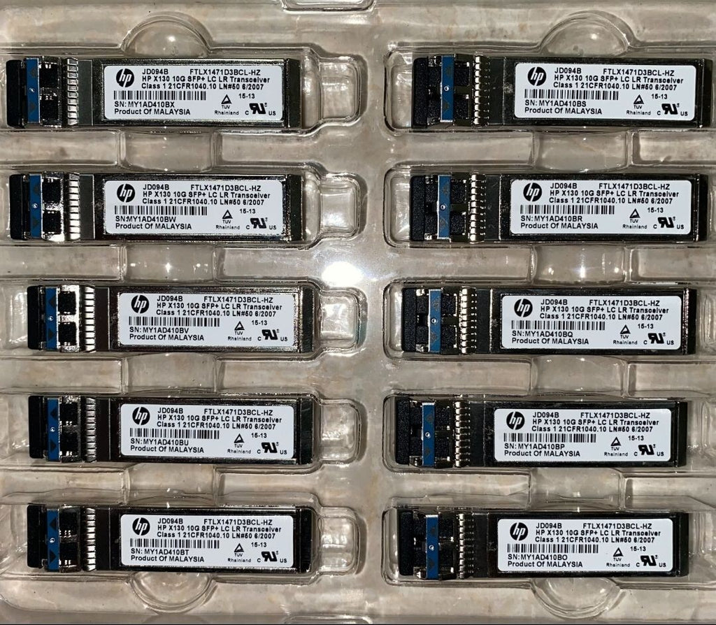 2pcs HP JD094B X130 10G SFP+ LC LR 1310nm 10km SMF FTLX1471D3BCL-HZ Transceiver