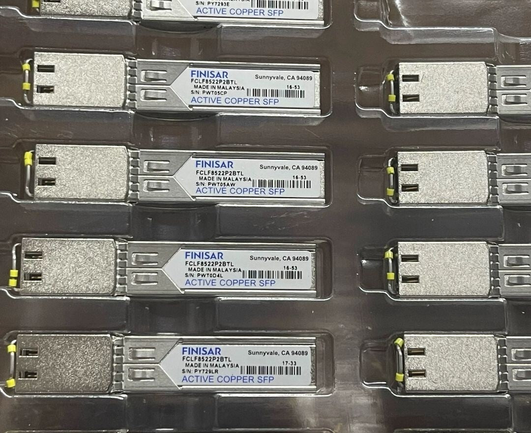 5pcs Finisar FCLF8522P2BTL 1000BASE-T RJ45 Copper SFP Fiber RJ-45 Transceiver