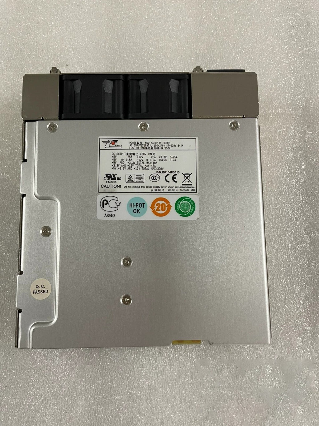 Fuentes de alimentación de servidor EMACS MRW-6420P 420W 2x MRW-6420P-R 100-240V 47-63Hz 8-4A