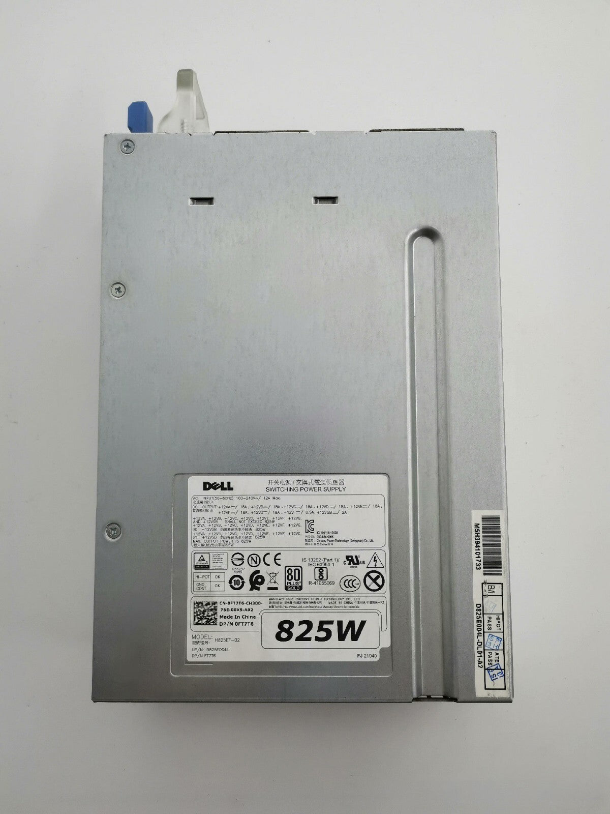 Dell 825-Watt Power Supply H825EF-02 80Plus Gold - D825E00X - 0K61PK / 0FT7T6