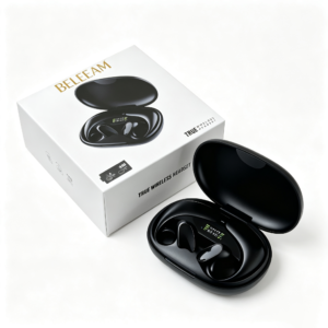 AI Translation Earphones Multi functional Hanging TV Translation Sync Dialogue Phone Bluetooth Connection（Black ）