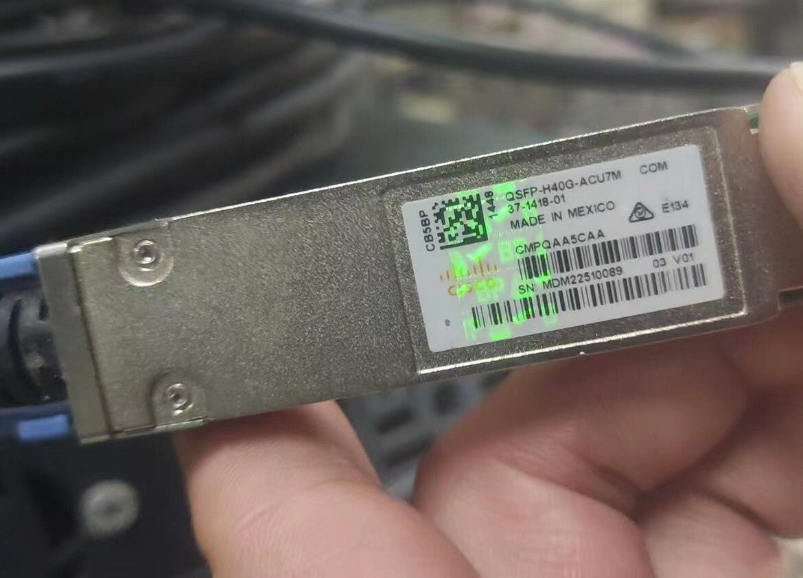 1x Used Cisco QSFP-H40G-ACU7M 40GBASE-CR4 Direct-Attach Copper Cable 7m Fedex P1 - Image 2