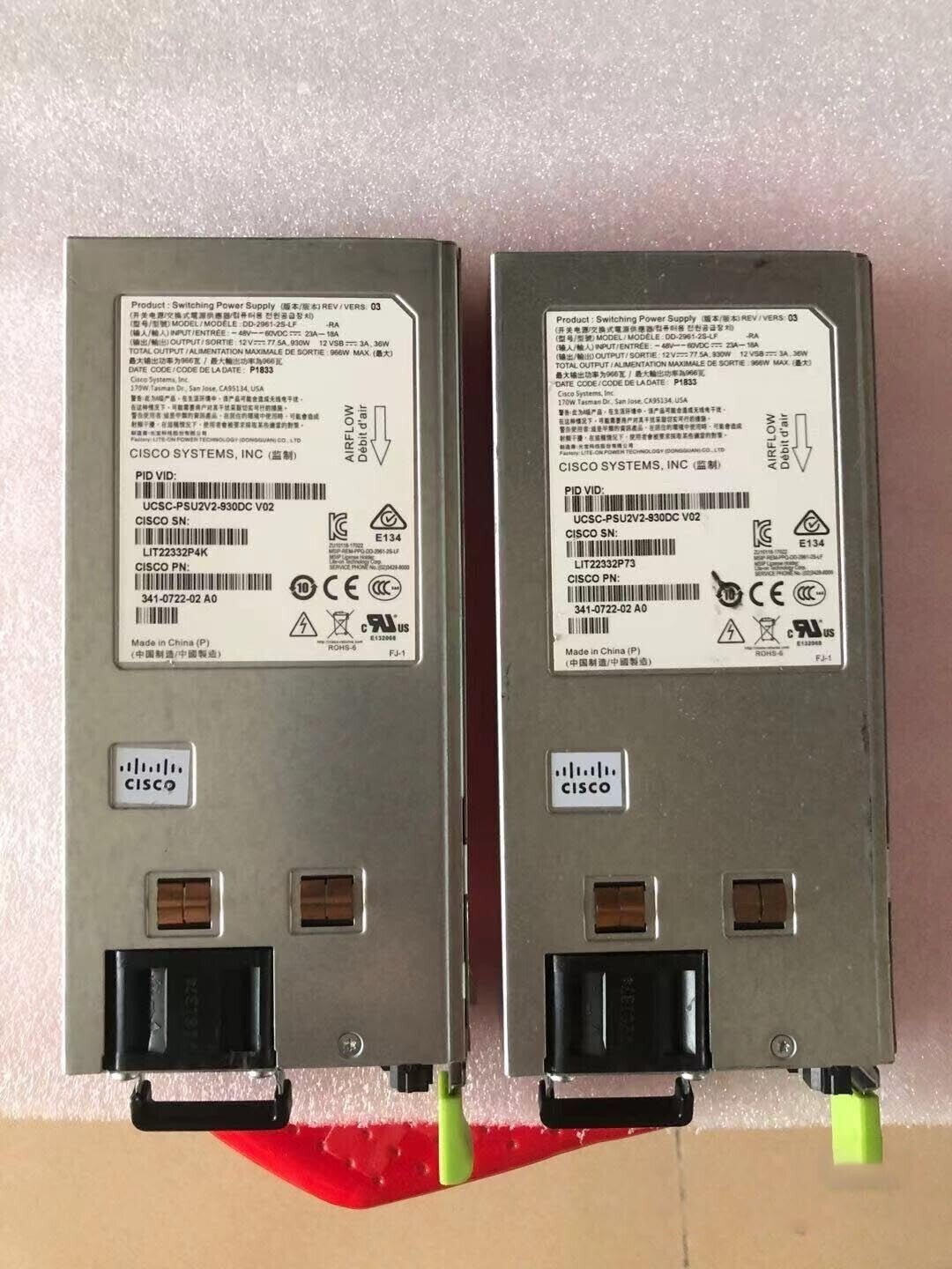 1pcs Cisco UCSC-PSU2V2-930DC 341-0722-02 DC Power supply for UCS C240 2U C-Serie - 图片 2