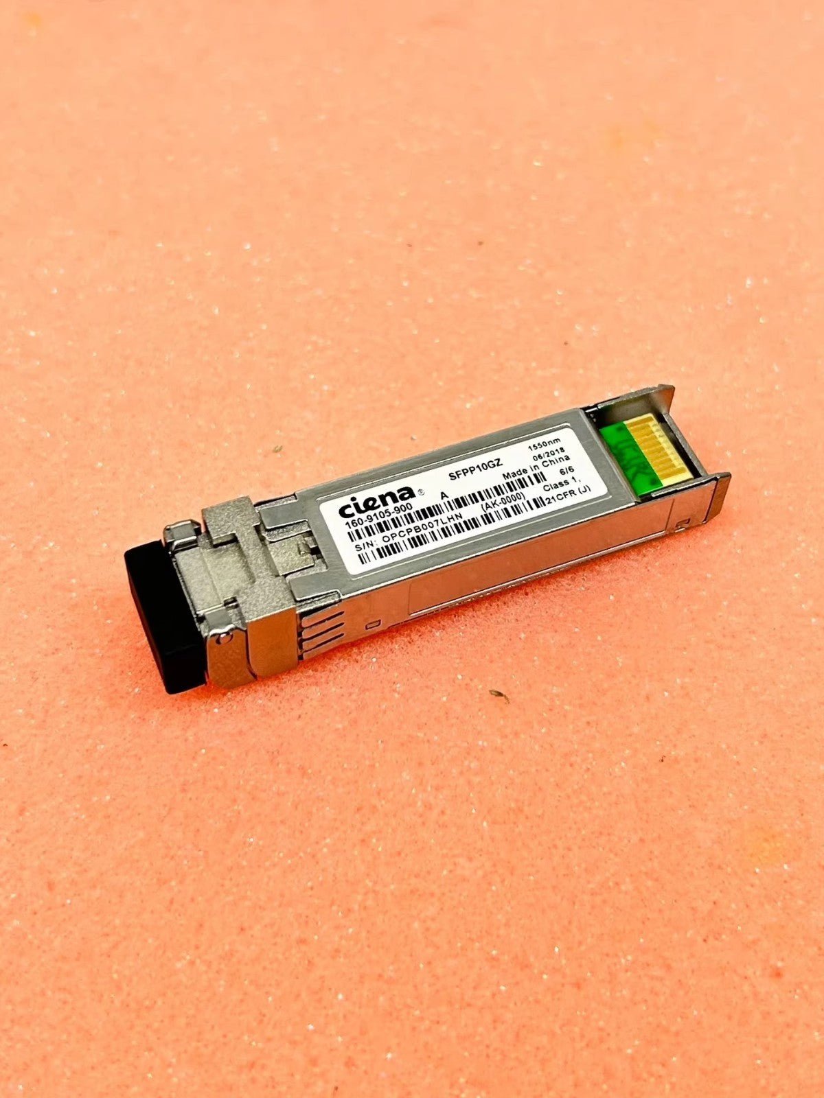 1PCS Ciena 160-9105-900 SFP+ 10G 80km 1550nm SMF LC SFPP10GZ Transceiver - Image 2