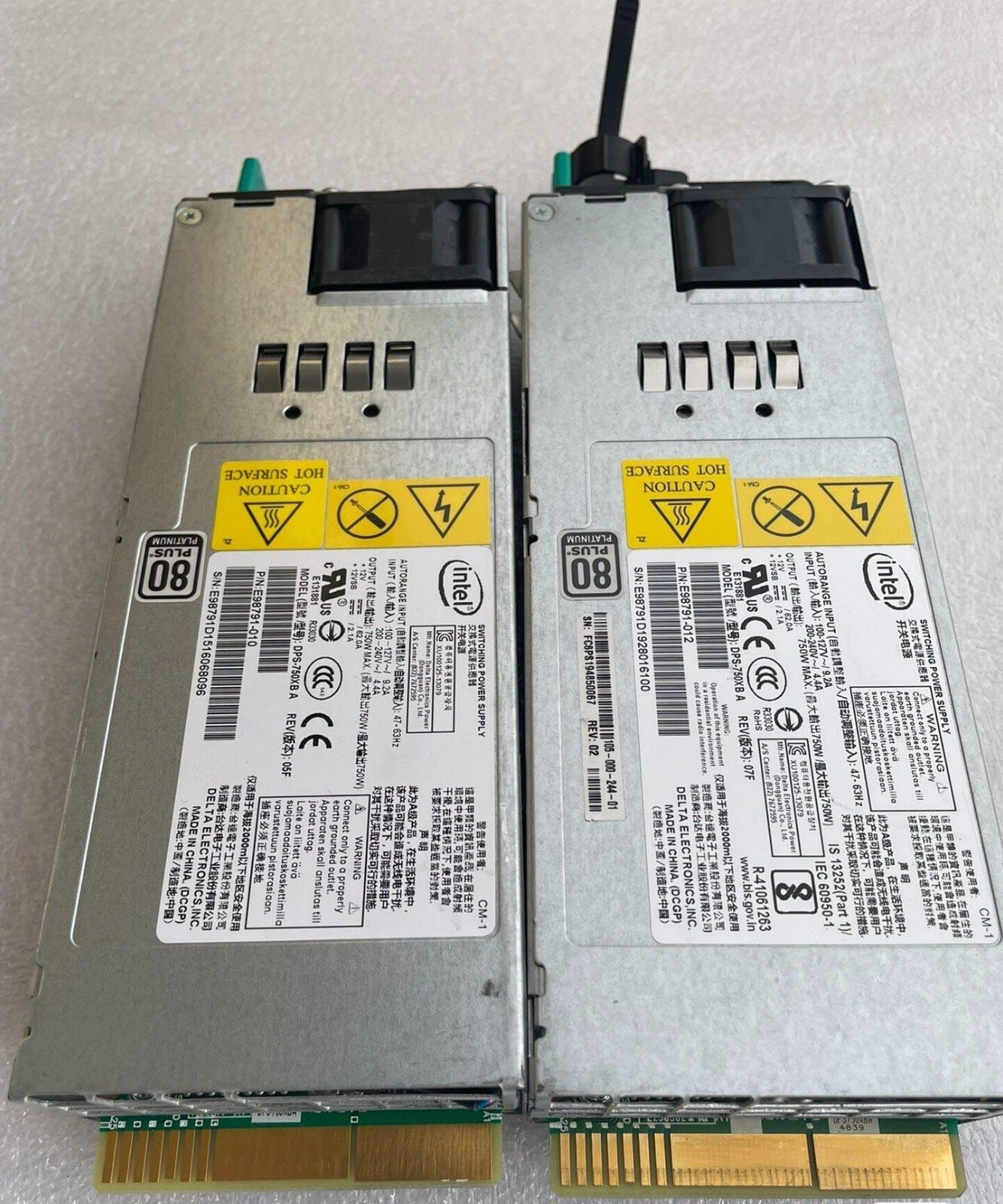 Intel 750W 62A 12V Power Supply P4000 R1000 R2000, DPS-750XB A P/N E98791-010 - Image 4