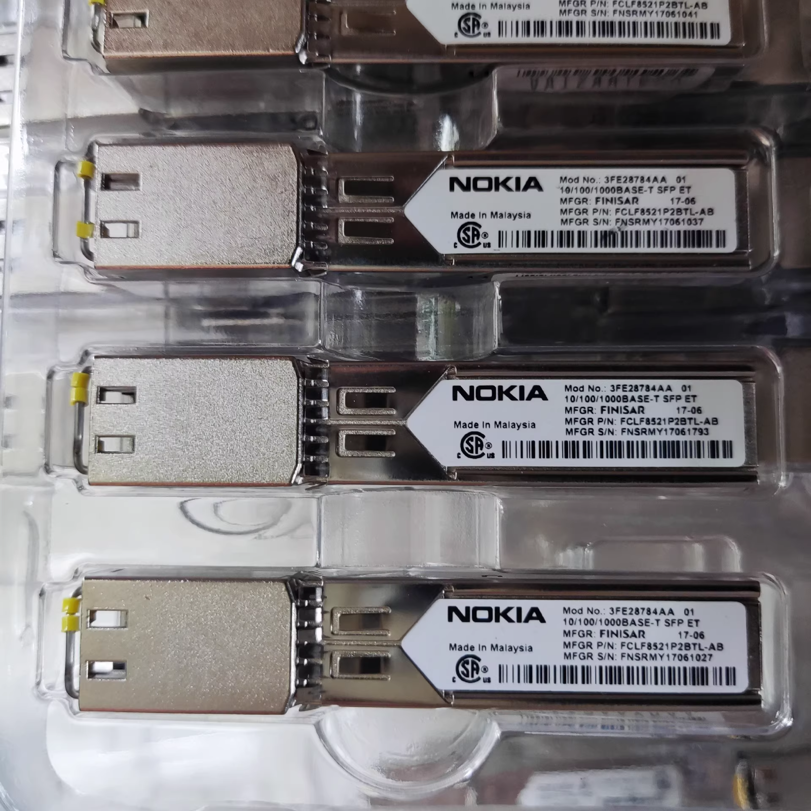 2Pcs Nokia 3FE28784AA MREV 01 SFP 10/100/1000Base-T VAI2AAYDAA Transceiver - Image 3