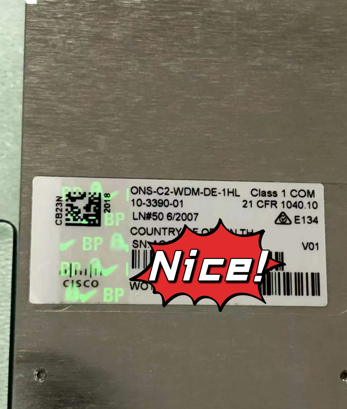 1x Used Cisco ONS-C2-WDM-DE-1HL 200G, 100G WDM CFP2 | Fedex P1