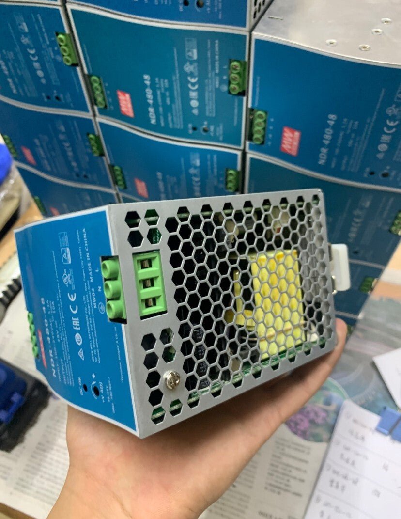 1pcs MEAN WELL NDR-480-48 100-240 48VAC 10A Power Supply Tested Good - Image 4
