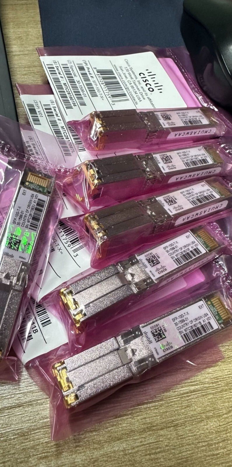 1pcs Cisco SFP-10G-T-X 10G SFP+ 10GBASE-T Copper RJ45 80m Transceiver Module
