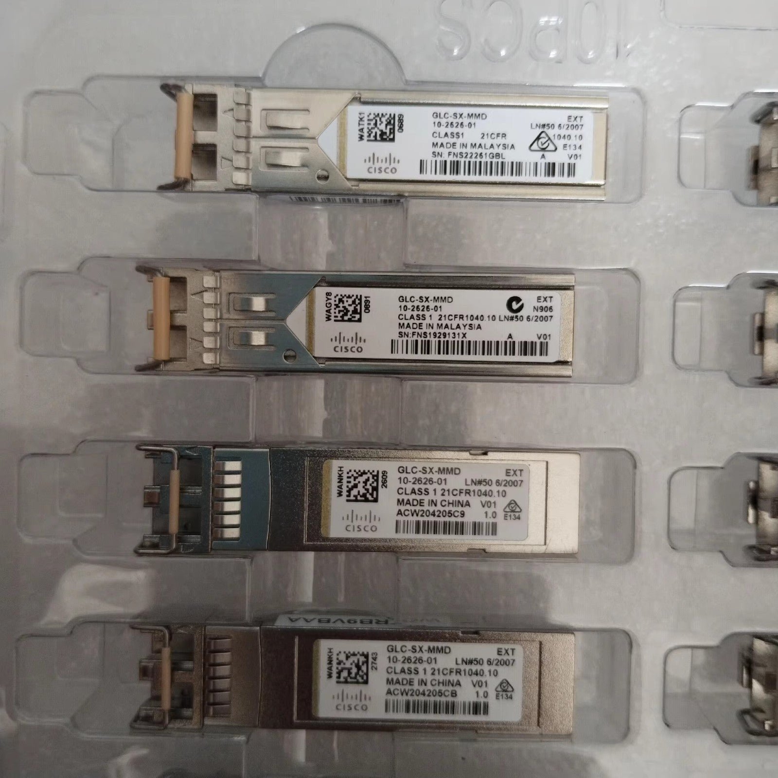 10pcs Genuine Cisco 10-2626-01 GLC-SX-MMD 1000BASE SFP MMF 850nm Transceiver - Image 3